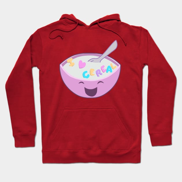 I Heart Cereal Pink Hoodie by xenotransplant